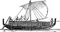 Un navire phénicien, d'après une gravure ancienne.