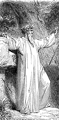 Un druide gaulois (gravure du XIXe siècle).