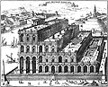 Les jardins suspendus de Babylone (d'après une reproduction antique).